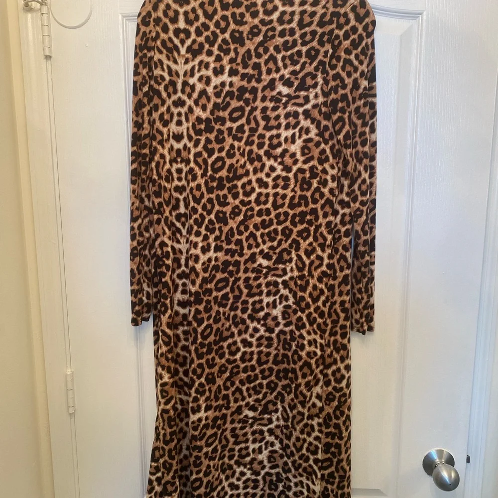 Leopard Print Long Robe - Picture 2 of 4